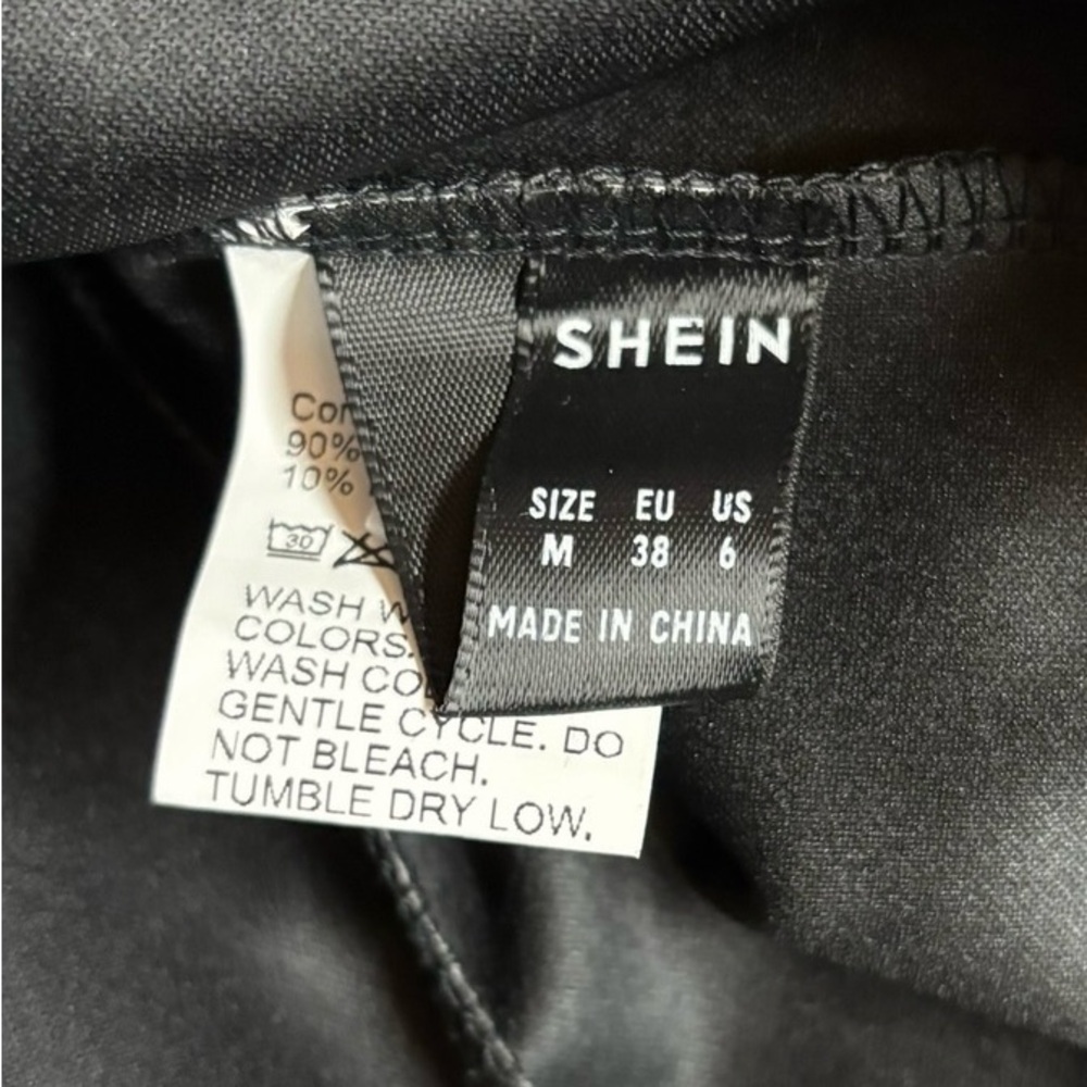 SHEIN, Black Faux Leather Skirt, Size Medium - Picture 6 of 8